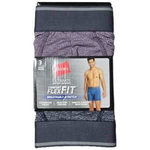 Hanes Ultimate Comfort Flex Fit Men Boxer Briefs 3‎ Pk Breathable Stretch LG (W)